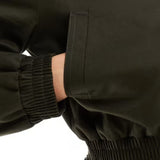 Asos Design Tailored Bomber Jacket With Strong Shoulder In Khaki