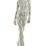 Vero Moda Tall Textured Zip Front Top In Monochrome