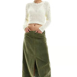 Noisy May Crew Neck Cropped Open Knit Top In Off White