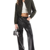 Asos Design Tailored Bomber Jacket With Strong Shoulder In Khaki