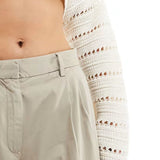 Selected Femme High Waist Wide Fit Trousers In Beige