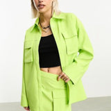 Jjxx Oversized Shirt  With Front Pockets In Lime