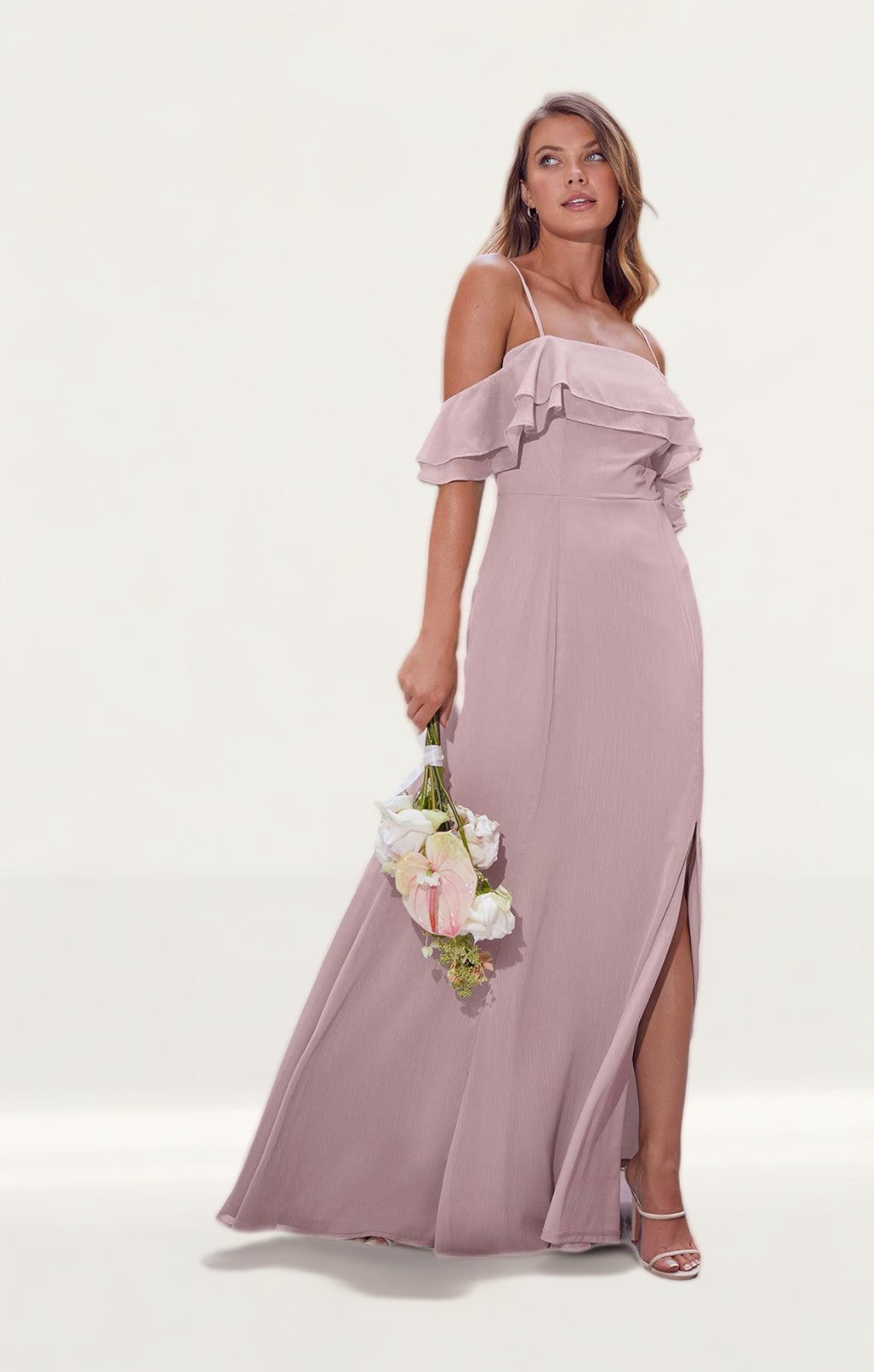 Pink Lipsy Cold Shoulder Maxi Dress product image