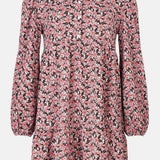 Oasis Floral Printed Crinkle Mini Shirt Dress
