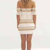 Prem The Label Makeda White Frill Mini Dress