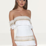 Prem The Label Makeda White Frill Mini Dress product image