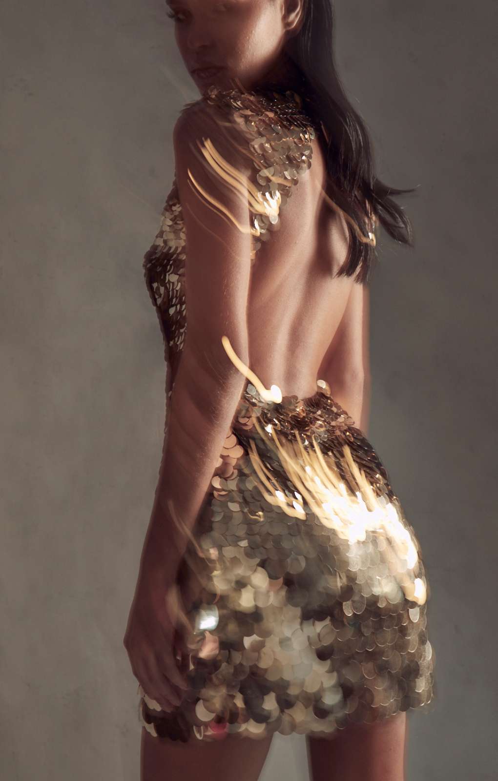 Misspap Premium Sequin Embellished Backless Mini Dress product image