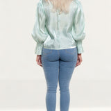 Pretty Lavish Mint Fae Bell Sleeve Top