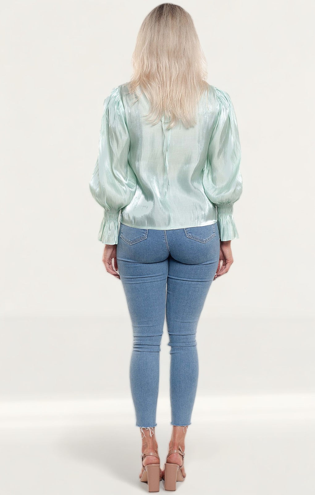 Pretty Lavish Mint Fae Bell Sleeve Top
