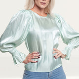 Pretty Lavish Mint Fae Bell Sleeve Top