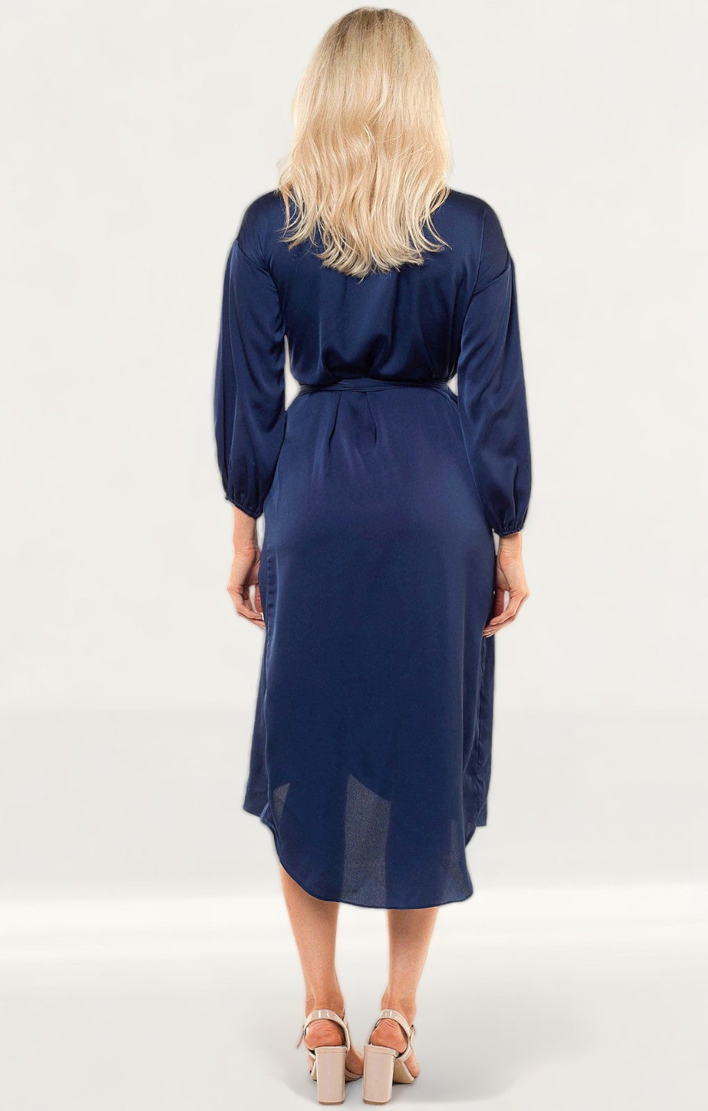 Pretty Lavish Navy Wrap Midi Dress