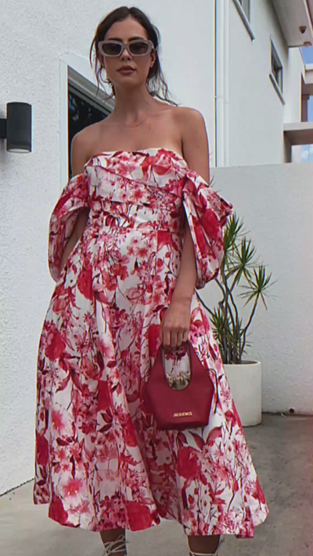 Talulah Dahlia Print Midi Dress