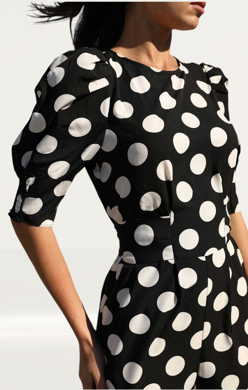 Lipsy Polka Dot Puff Sleeve Tie Waist Jumpsuit product image