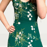 Reformation Juliette Buena Midi Dress in Emerald Floral Print product image