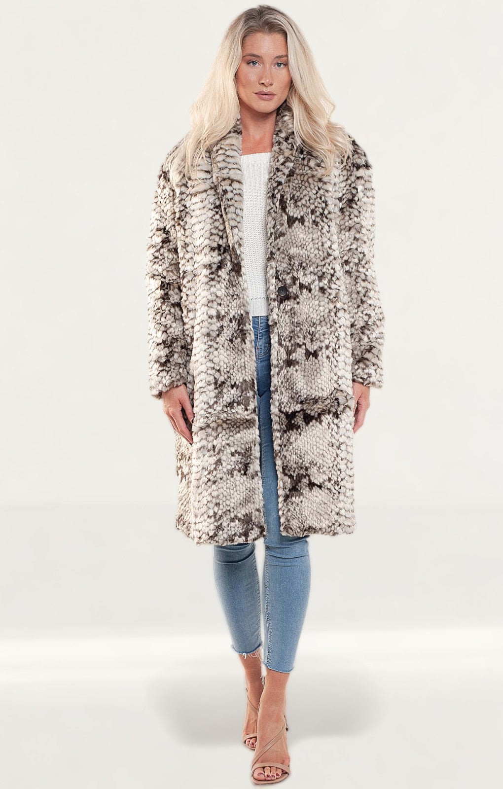 Religion Snake Print Glow Coat