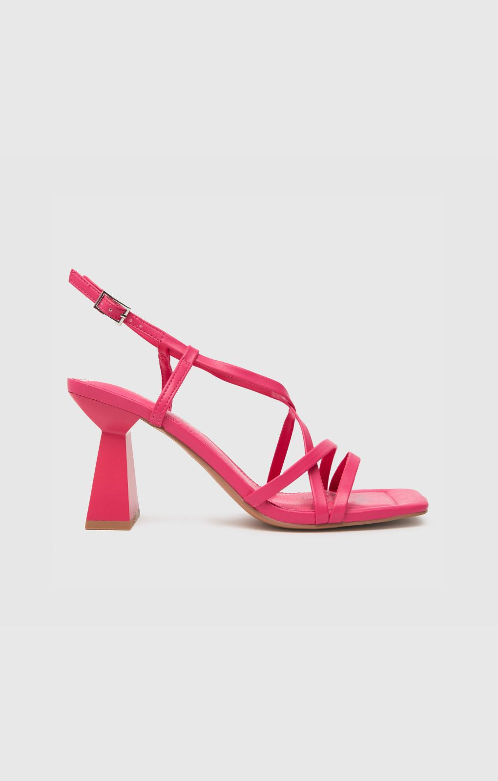 Schuh Scarlett Flared Block High Heels in Pink product image