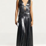 River Island Silver Plunge Maxi Dress product image