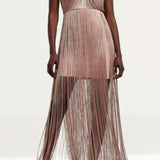 River Island Light Danielle Tassel Fringe Mini Dress product image