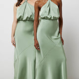 River Island Green Halter Maxi Dress product image