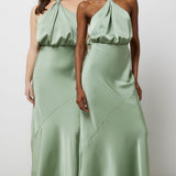 River Island Green Halter Maxi Dress