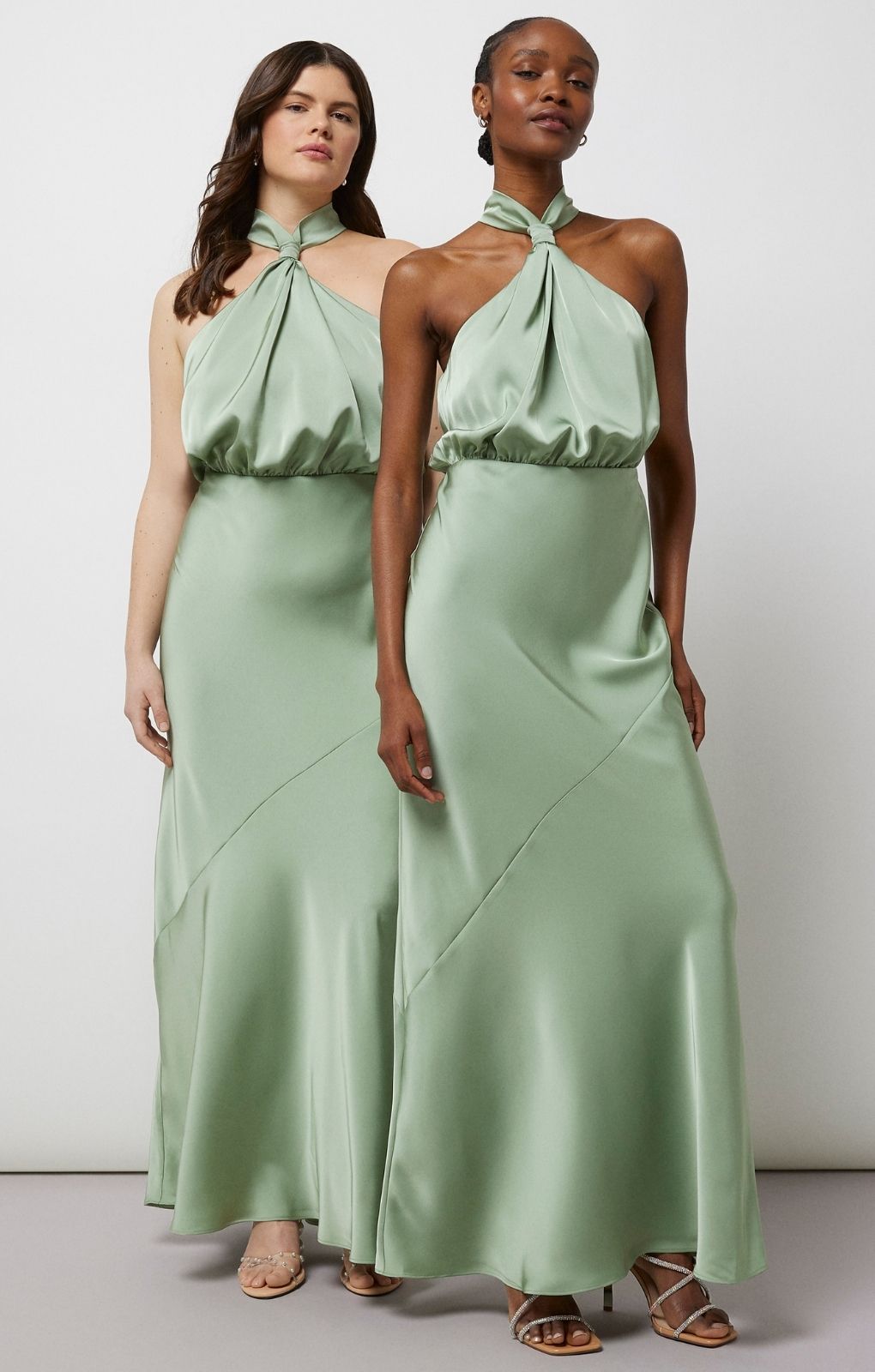 River Island Green Halter Maxi Dress