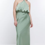 River Island Green Halter Maxi Dress