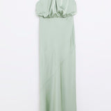 River Island Green Halter Maxi Dress