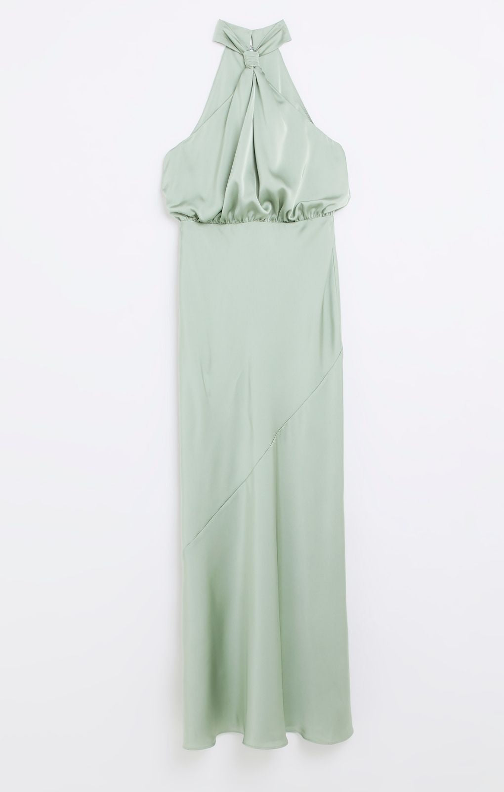 River Island Green Halter Maxi Dress