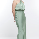 River Island Green Halter Maxi Dress