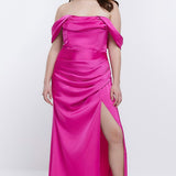 River Island Pink Bardot Maxi Dress