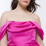 River Island Pink Bardot Maxi Dress