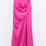 River Island Pink Bardot Maxi Dress