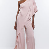 River Island Pink Drape Shoulder Jumpsuit product image