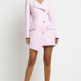 River Island Pink Long Sleeve Wrap Blazer Dress product image