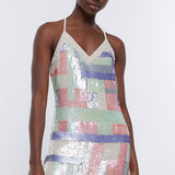 River Island Sequin Shift Mini Dress