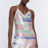 River Island Sequin Shift Mini Dress product image