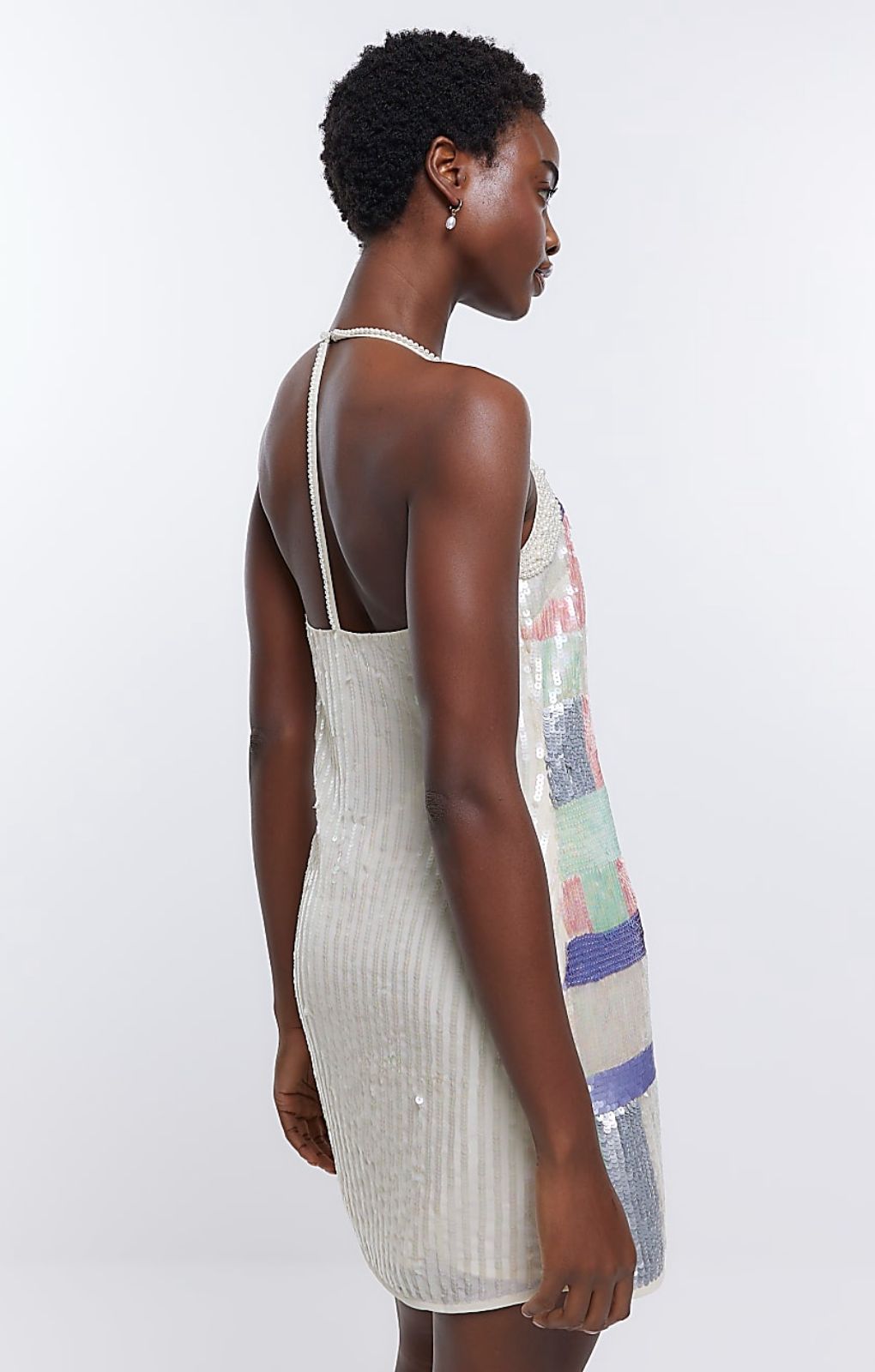 River Island Sequin Shift Mini Dress product image