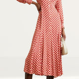 Rixo Chilli Checkerboard Maddison Midi Dress product image