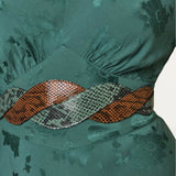 Rixo Ginger Poppy Jacquard Tie Waist Midi Dress product image
