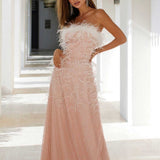 Anne Louise Boutique Rosa Feather Gown