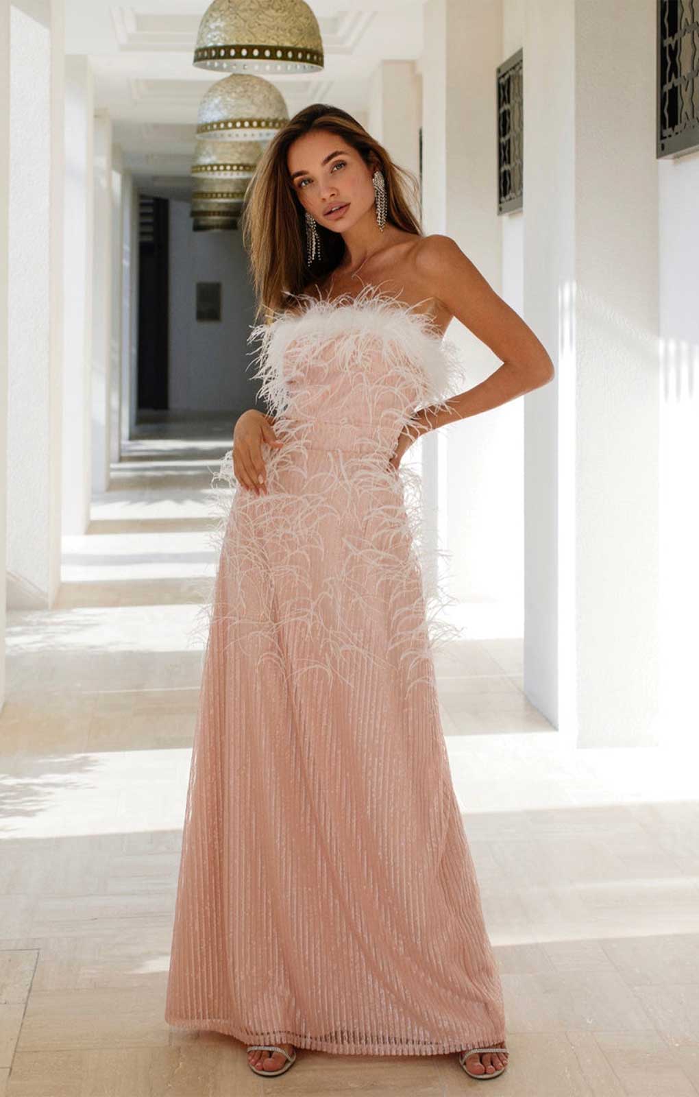 Anne Louise Boutique Rosa Feather Gown