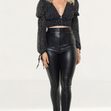 Runaway The Label Black Quincy Spot Blouse