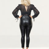 Runaway The Label Black Quincy Spot Blouse product image