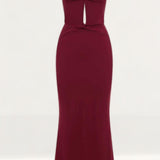 Runaway The Label Merlot Marl Maxi Dress