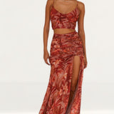Runaway The Label Rust Floral Capricorn Top + Capricorn Skirt