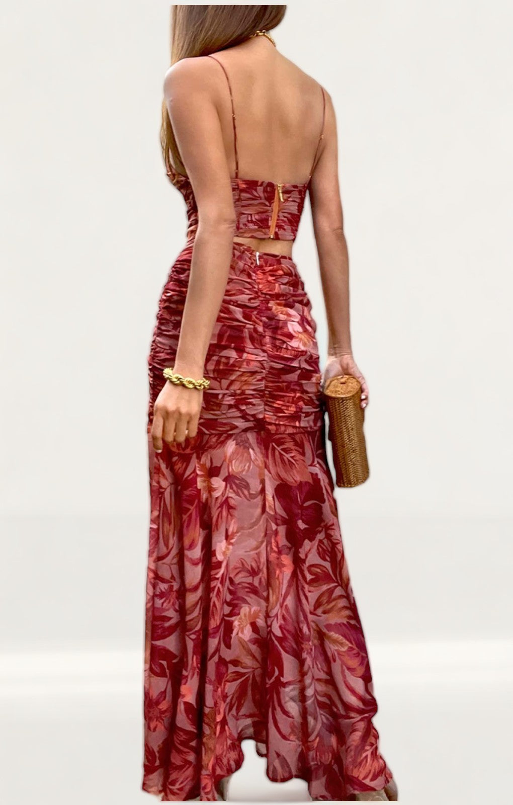 Runaway The Label Rust Floral Capricorn Top + Capricorn Skirt