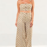 Runaway The Label Polka Dot Co-Ord In Natural And White product image