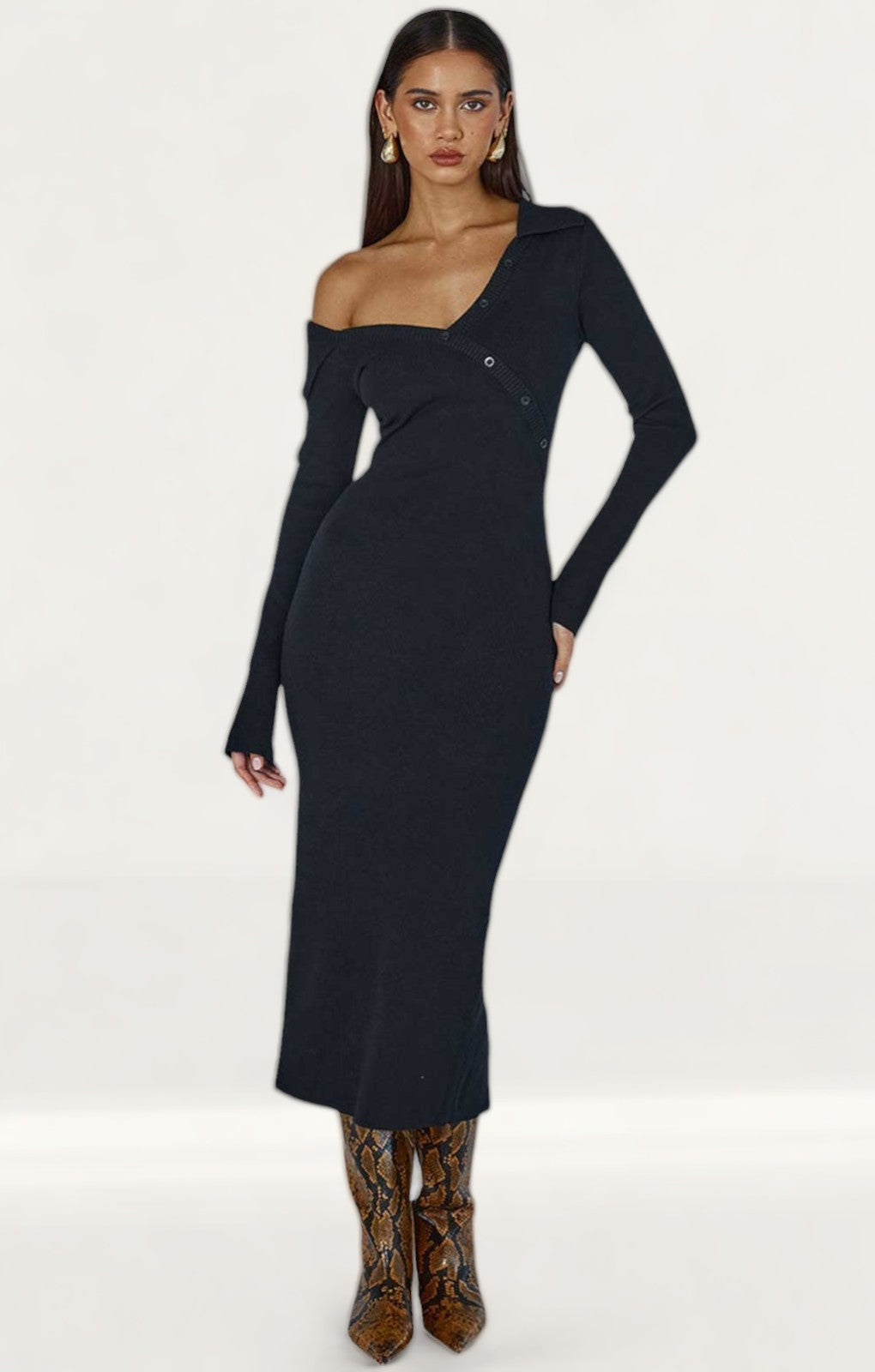 Runaway The Label Black Casa Midi Dress product image