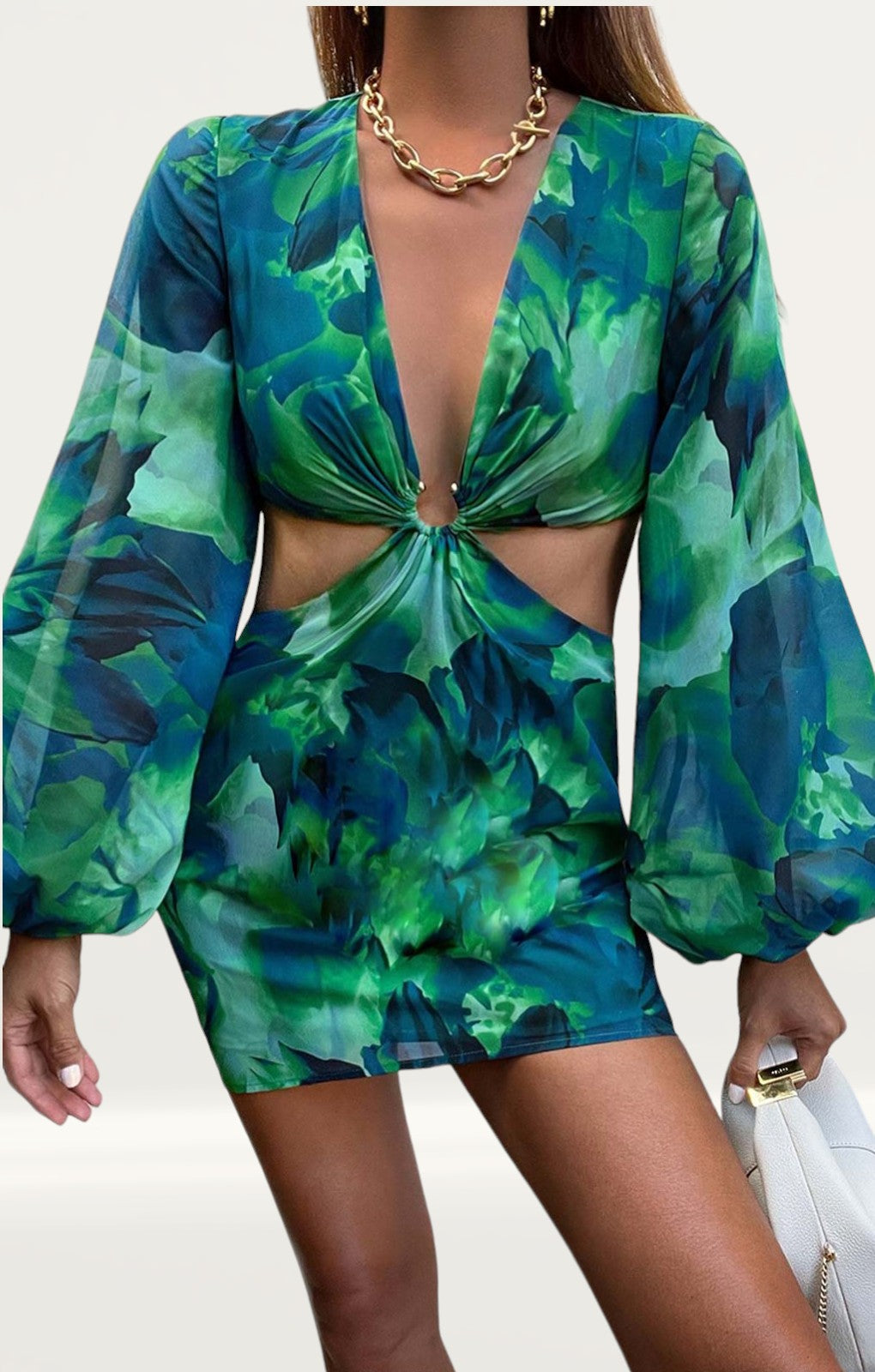 Runaway The Label Green Calista Ring Dress