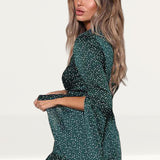 Runway The Label Mini Emerald Playsuit With Flared Sleeves product image